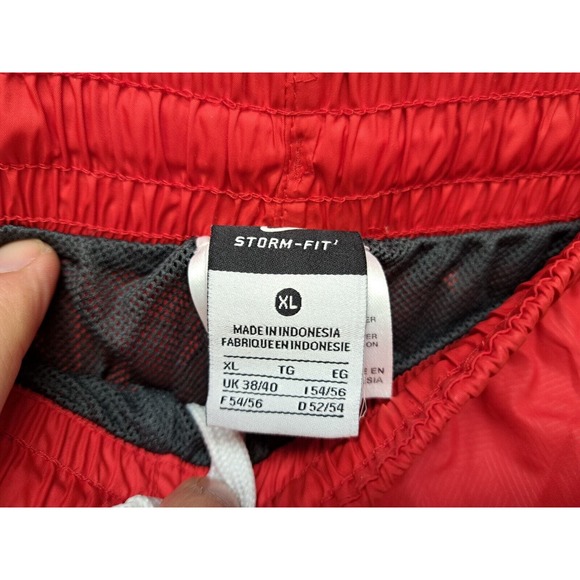Nike Storm Fit Mesh Lined Track Suit Full Zip Jacket and Pants Red Size L - Picture 11 of 12